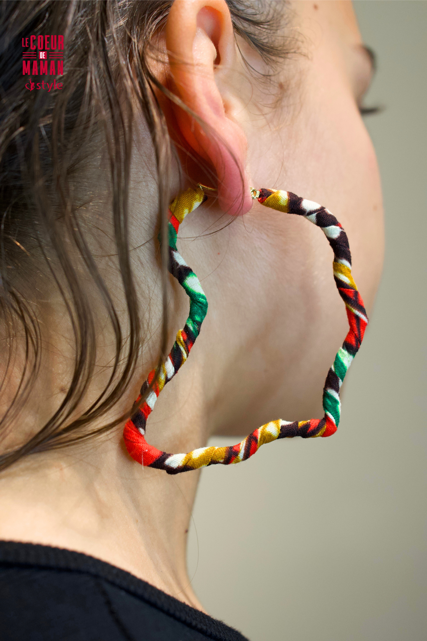 Boucle d'oreille Créole Afrique