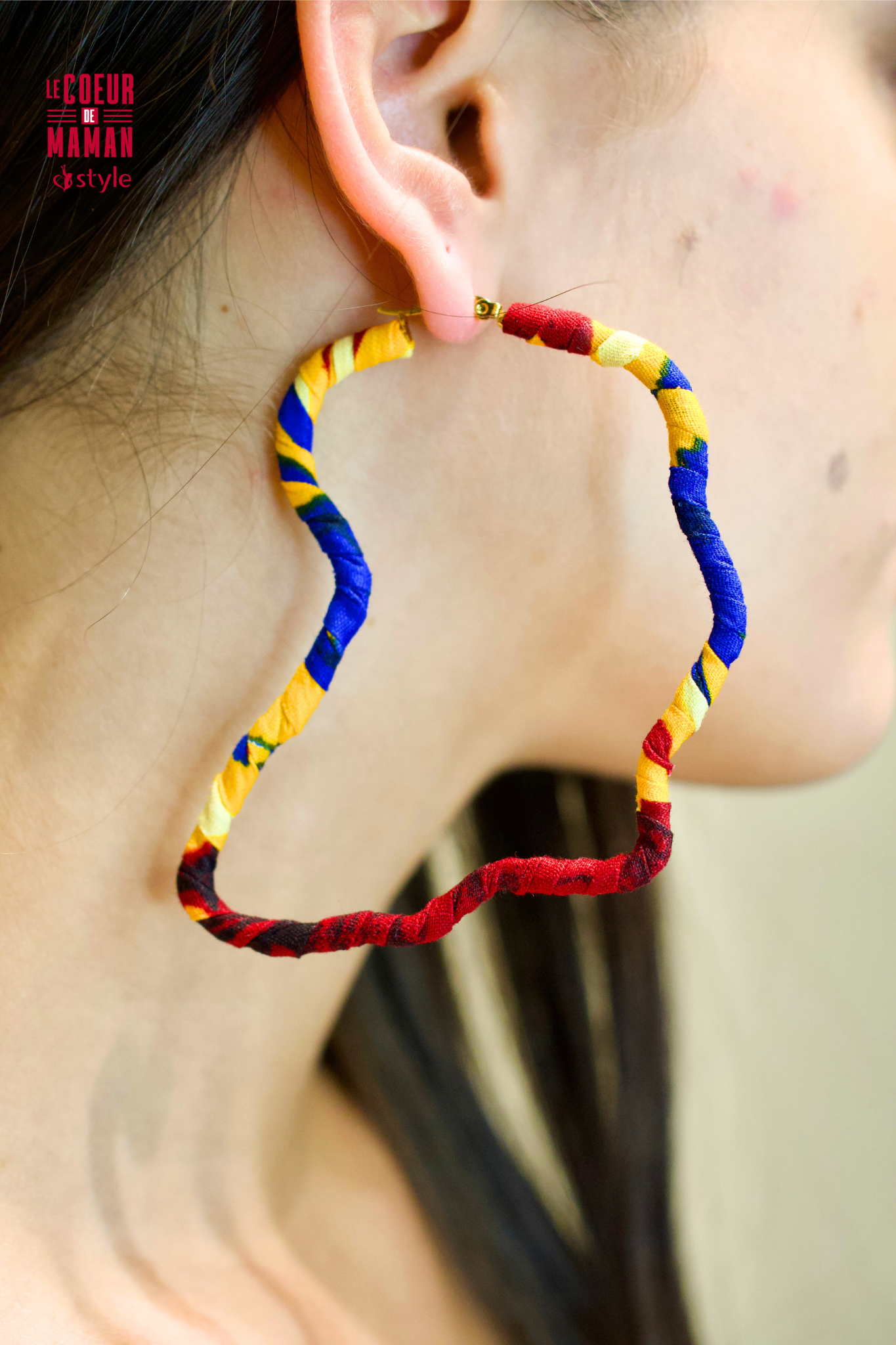 Boucle d'oreille Créole Afrique
