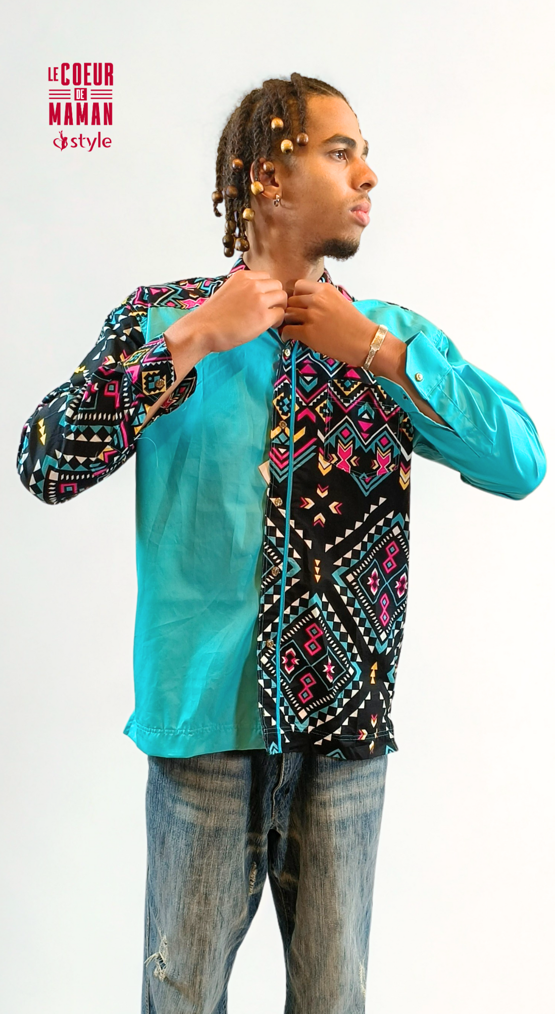 Chemise manche longue blue