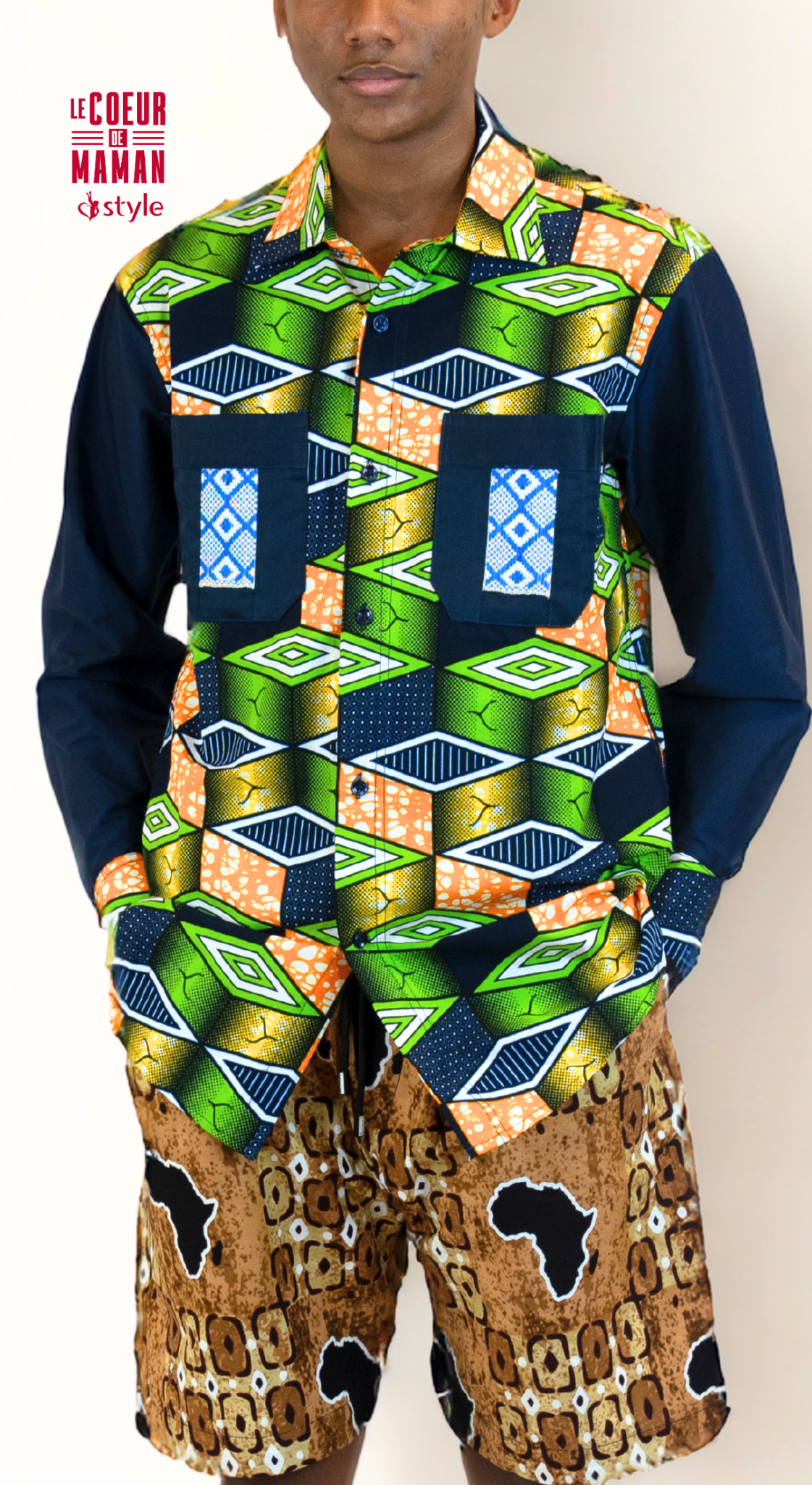 Chemise manche longue vert