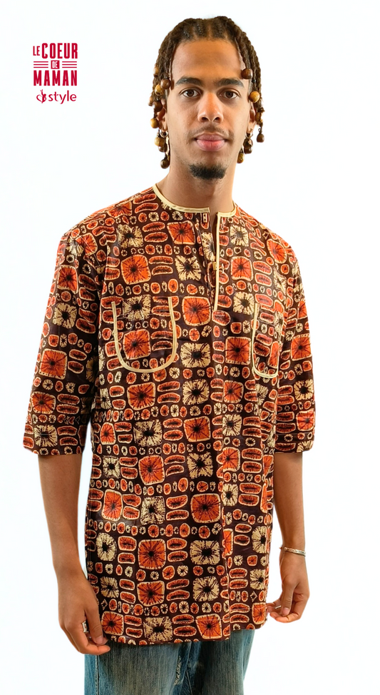 Tunique Homme marron